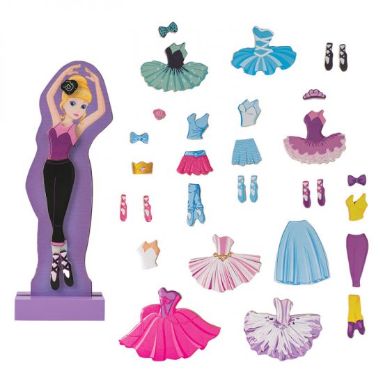 ΑS Magnet Box, Ξύλινη Μαγνητική Κούκλα Ballerina Dress Up με 35 Ξύλινους Μαγνήτες 3+ 1029-64052# - As Company