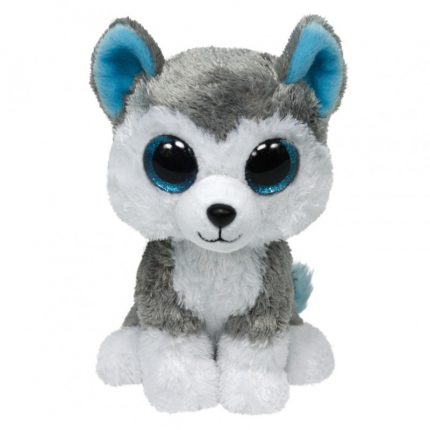 TY Beanie Boos Slush Χνουδωτό Σκυλάκι Γκρι Και Λευκό 15εκ, As Company