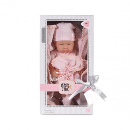 Μωρό Κούκλα με Κουβέρτα Pink 41cm 8532 3800146265779 - Moni Toys