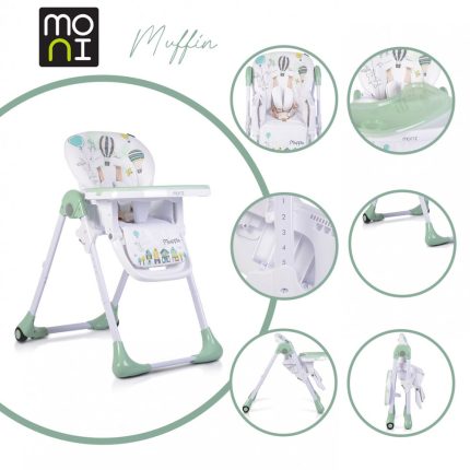 Καρέκλα Φαγητού Muffin Mint 3801005150694, Moni