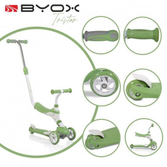 Byox Παιδικό Πατίνι Τρίτροχο Tristar Green 3800146225452