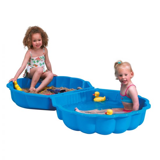 Παιδική Πισίνα-Αμμοδόχος 00752 Double Sandpit/ Paddling Pool Shell Blue 5425000337522 - Paradiso Toys