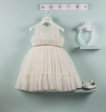 Βαπτιστικό φορεματάκι για κορίτσι Ιβουάρ Adele 9501, Bambolino