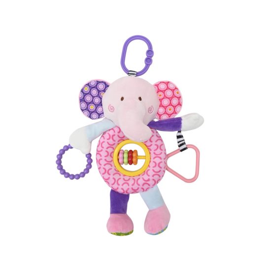 Lorelli Κρεμαστό Παιχνίδι-Κουδουνίστρα Elephant Pink 0m+ 10191410005