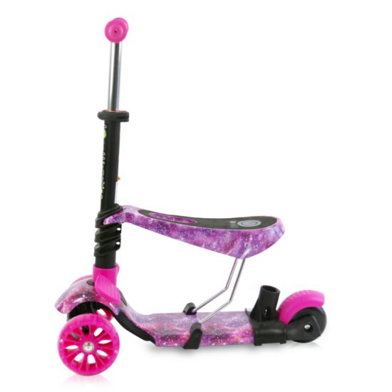 Lorelli Παιδικό Πατίνι με Κάθισμα Draxter Plus Pink Galaxy 3+ 10390140021