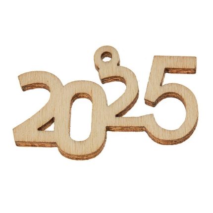 ΞΥΛΙΝΗ ΗΜΕΡΟΜΗΝΙΑ "2025" 50τμχ ΝΚ405 (3 × 2 cm)