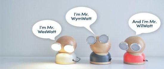 DesignNest GoggleLamp Mr Watt Επιτραπέζιο Φωτιστικό από Ξύλο Σφενδάμου και Αλουμίνιο με Ρύθμιση Φωτεινότητας Αφής (White/Wood)