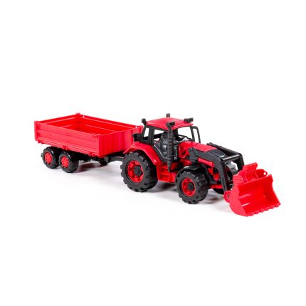 Τρακτέρ με Καρότσα Loader Tractor with Drop-Side Trailer 91871 4810344091871 3+ - Polesie