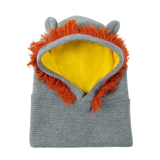 Σκουφάκι Balaclava Leo the Lion (12-24m) Γκρι - Zoocchini