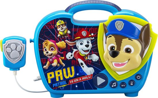 Boombox Karaoke & Ασύρματο Μικρόφωνο Για Παιδιά Paw Patrol (Blue-Yellow) PW-115 - eKids