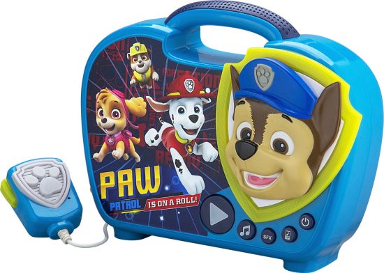 Boombox Karaoke & Ασύρματο Μικρόφωνο Για Παιδιά Paw Patrol (Blue-Yellow) PW-115 - eKids