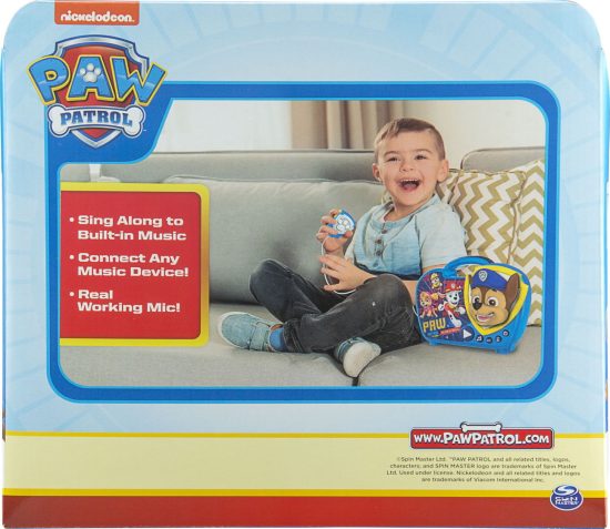 Boombox Karaoke & Ασύρματο Μικρόφωνο Για Παιδιά Paw Patrol (Blue-Yellow) PW-115 - eKids