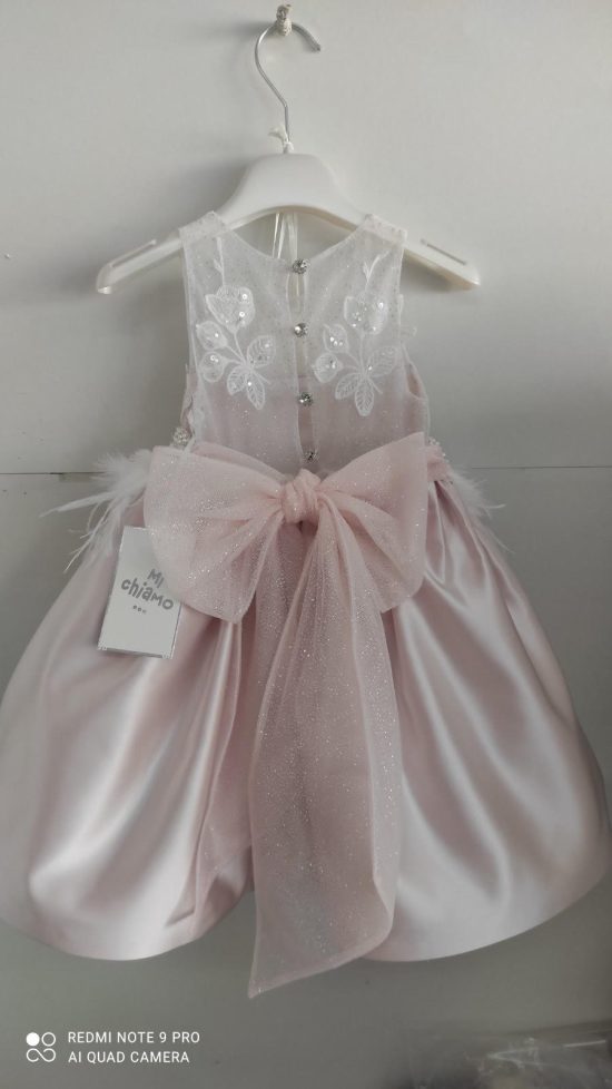 Βαπτιστικό Φορεματάκι για Κορίτσι Ροζ Κ4598Φ, Mi Chiamo