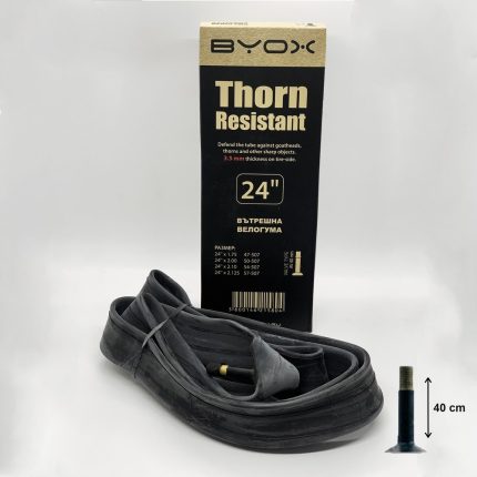 Byox Σαμπρέλα Ποδηλάτου Thorn Proof Anti Puncture Butyl Tube 24“*1.75/2.125 A/V 40mm 3800146215804