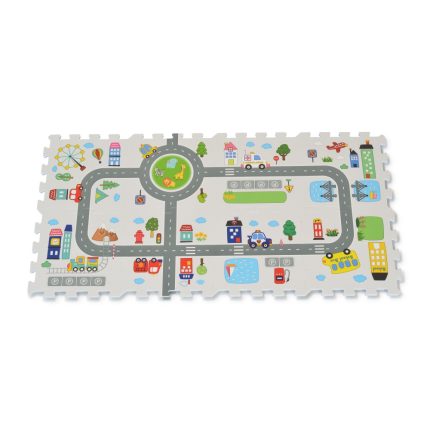 Παζλ Δαπέδου Πίστα Αυτοκινήτων 8τμχ HTF Puzzle Mat Road Track 3406 3801005600380 - Moni Toys