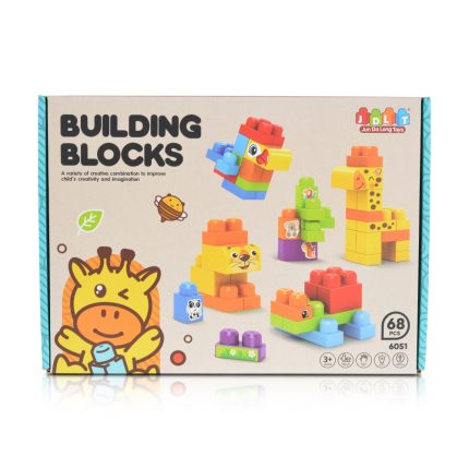 Εκπαιδευτικά Τουβλάκια Buiding Blocks Animals 68τμχ 3+ 3801005600243 - IDLT