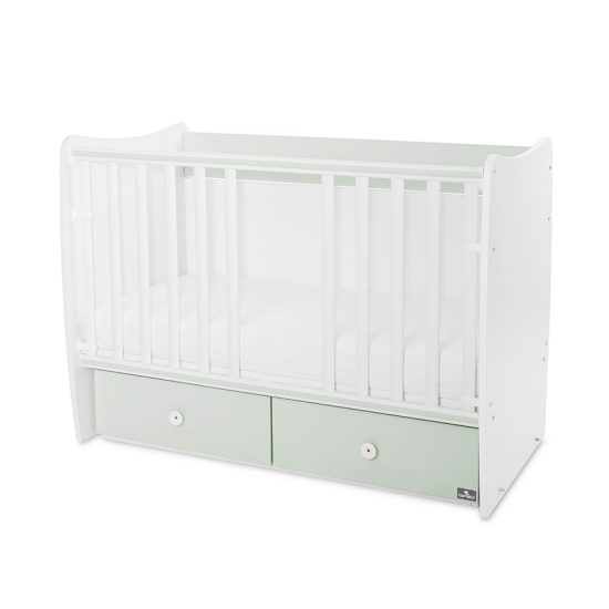 Lorelli Πολυμορφικό Κρεβατάκι Μωρού Matrix New 120x60 White & Milky Green 10150600040P