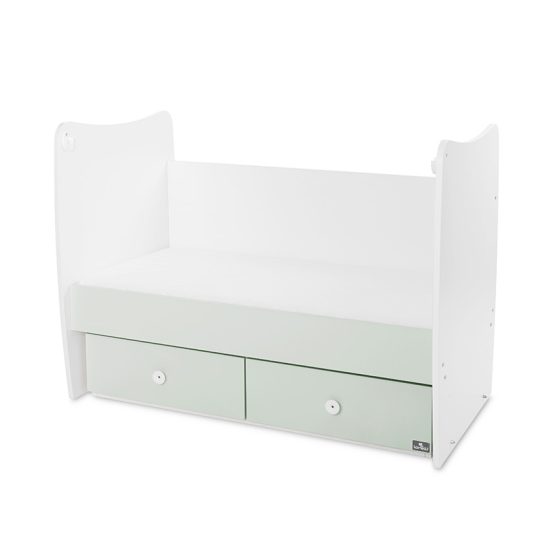 Lorelli Πολυμορφικό Κρεβατάκι Μωρού Matrix New 120x60 White & Milky Green 10150600040P