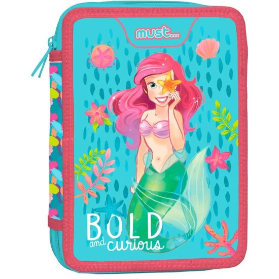 Σχολική Κασετίνα Διπλή Γεμάτη Disney Princess Ariel Bold And Curious Must (15x5x21εκ) 5205698672736