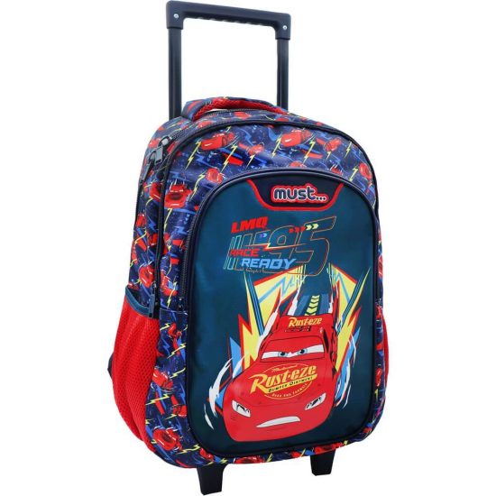 Σχολική Τσάντα Τρόλεϊ Δημοτικού 3 Θήκες Disney Cars Race Ready Must (34x20x44εκ) 5205698666230