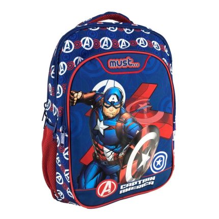 Σχολική Τσάντα Πλάτης Δημοτικού 3 Θήκες Avengers Captain America Must (32x18x43εκ) 5205698654497