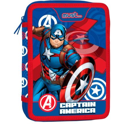Κασετίνα Διπλή Γεμάτη Avengers Captain America Must (15x21x5εκ) 5205698671999