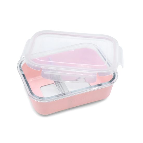 Melii – Glass Bento με Θήκη Σιλικόνης (740ml) – Pink