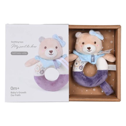 Μαλακή Κουδουνίστρα Teddy Flower Rattle Ring 0m+ 60-105, Bebe Stars