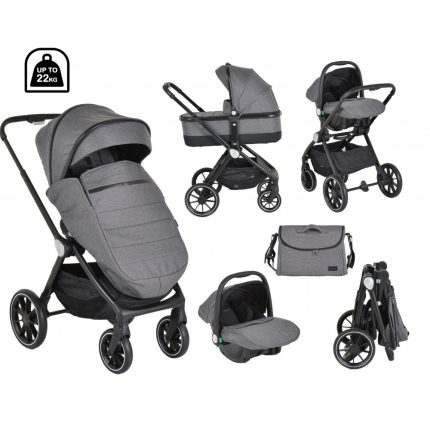 Cangaroo Πολυκαρότσι 3 σε 1 Christiano Dark Grey 3800146236472