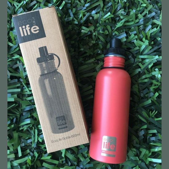 Παγούρι Μεταλλικό Ανοξείδωτο Coral (Matte) 600ml - Ecolife