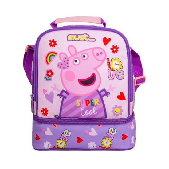 Τσαντάκι Φαγητού Ισοθερμικό Peppa Pig Super Cool Must 2 Θήκες (22x16x28εκ) 5205698665417