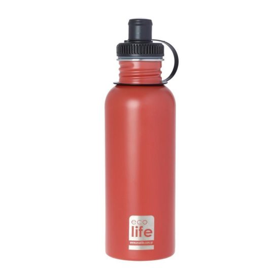 Παγούρι Μεταλλικό Ανοξείδωτο Coral (Matte) 600ml - Ecolife