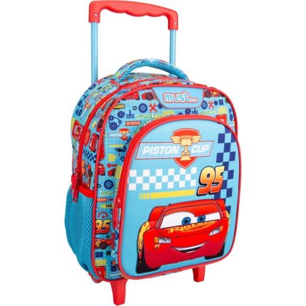 Σχολική Τσάντα Τρόλεϊ Νηπίου 2 Θήκες Disney Cars Piston Cup Must (27x10x31εκ) 5205698665691