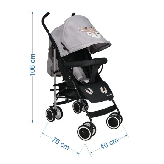 Καρότσι Buggy Deer Grey 171-186, Bebe Stars