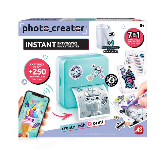 Photo Creator Instant Φορητός Εκτυπωτής 8+ 1863-70607 - As Company