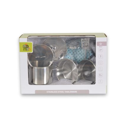 Moni Toys Σετ Παιδικά Κουζινικά 9τμχ Stainless Kitchen C4 3801005600410 3+