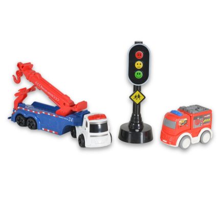 Φορτηγά με Φανάρι Traffic Light with Friction Truck and Fire Car 2638-2 3801005600663 3+ - Moni