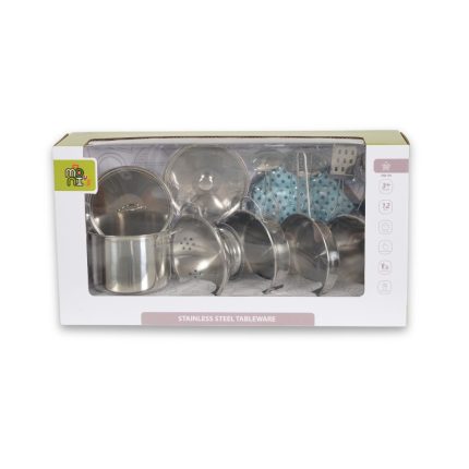 Moni Toys Σετ Παιδικά Κουζινικά 12τμχ Stainless Kitchen A8 3801005600403 3+