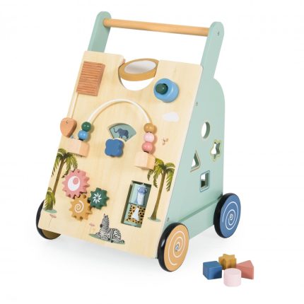 Ξύλινη Περπατούρα 24011 Wooden Activity Walker 3801005600694 18m+ - Moni Toys