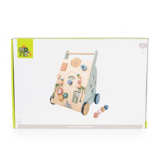 Ξύλινη Περπατούρα 24011 Wooden Activity Walker 3801005600694 18m+ - Moni Toys