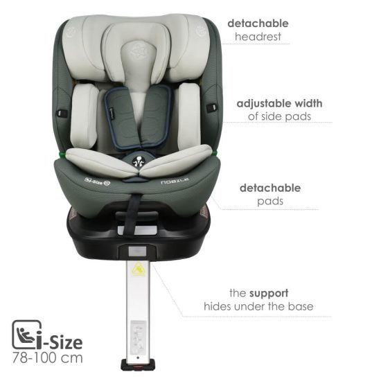 Κάθισμα Αυτοκινήτου Nobile Isofix  i-Size 360° Olive 924-176, Bebe Stars