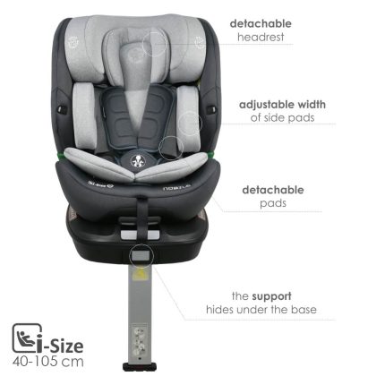 Κάθισμα Αυτοκινήτου Nobile Isofix i-Size 360° Ice Grey 924-188, Bebe Stars