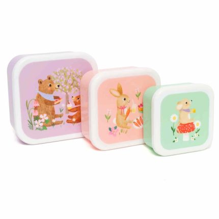 Σετ Φαγητοδοχεία Lunch Box Set Animals Picnic 3τμχ - Petit Monkey