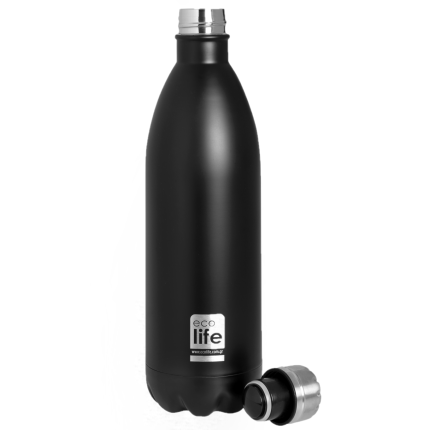 Μπουκάλι Θερμός Black Thermos (Matte) 1lt - Ecolife