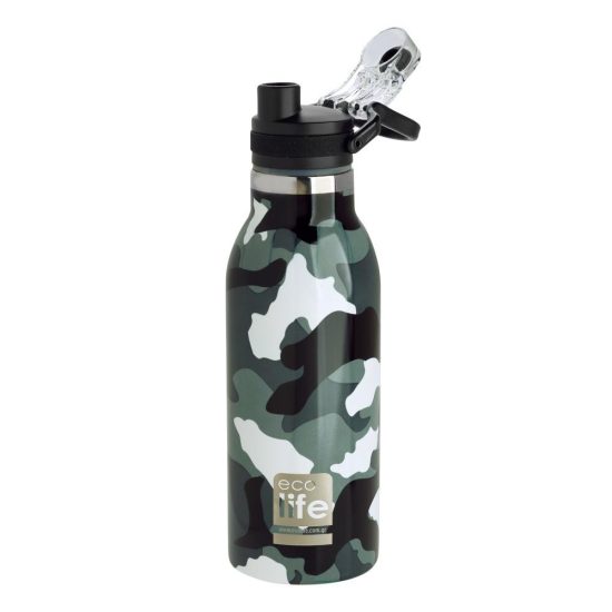 Παγούρι Θερμός Camouflage 550ml | Sport Πώμα - Ecolife