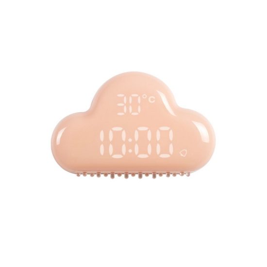 Designnest AlarmClock Cloud MUID Ρολόι, Ξυπνητήρι, Θερμόμετρο Συννεφάκι Ροζ