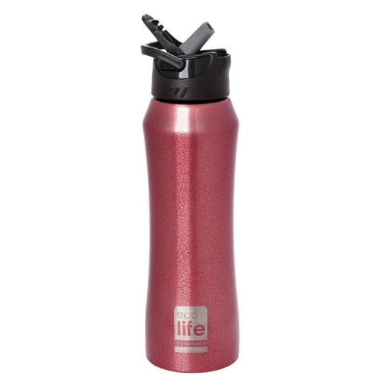 Παγούρι Θερμός Red Thermos 550ml | Eσωτερικό Καλαμάκι - Ecolife