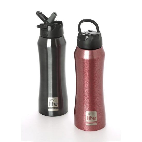 Παγούρι Θερμός Red Thermos 550ml | Eσωτερικό Καλαμάκι - Ecolife