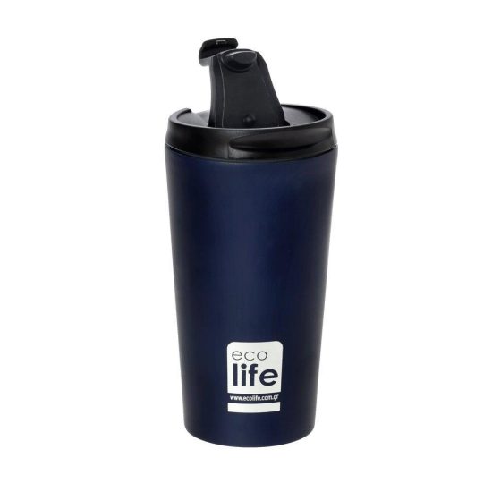 Ποτήρι Θερμός Βlue Black (Matte) Coffee Thermos 370ml - Ecolife