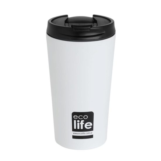 Ποτήρι Θερμός White (Matte) Coffee Thermos 370ml - Ecolife